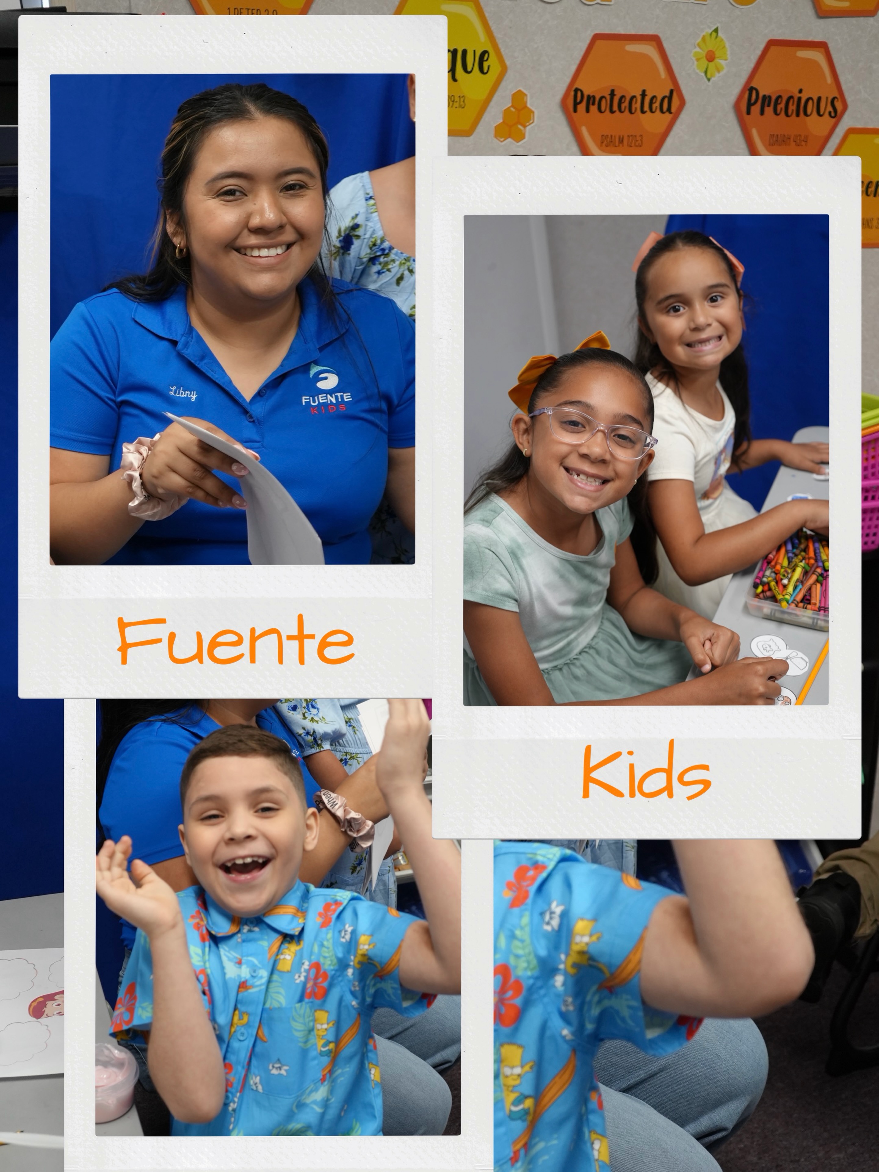 Niños de Fuente Kids aprendiendo y compartiendo en la iglesia