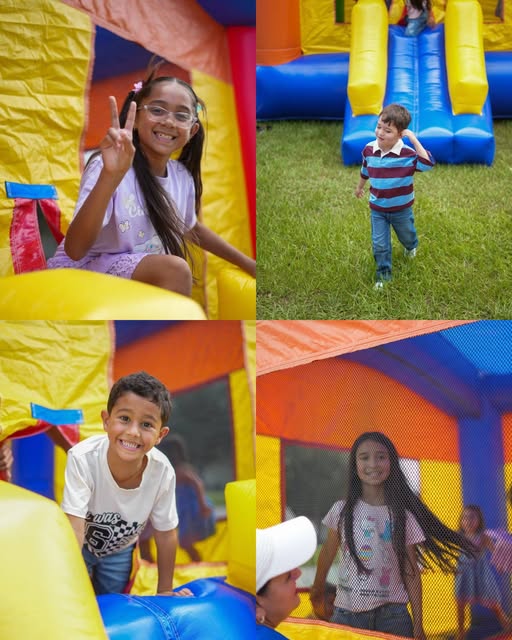 Niños de Fuente de Agua Viva disfrutando juntos en un día de juegos