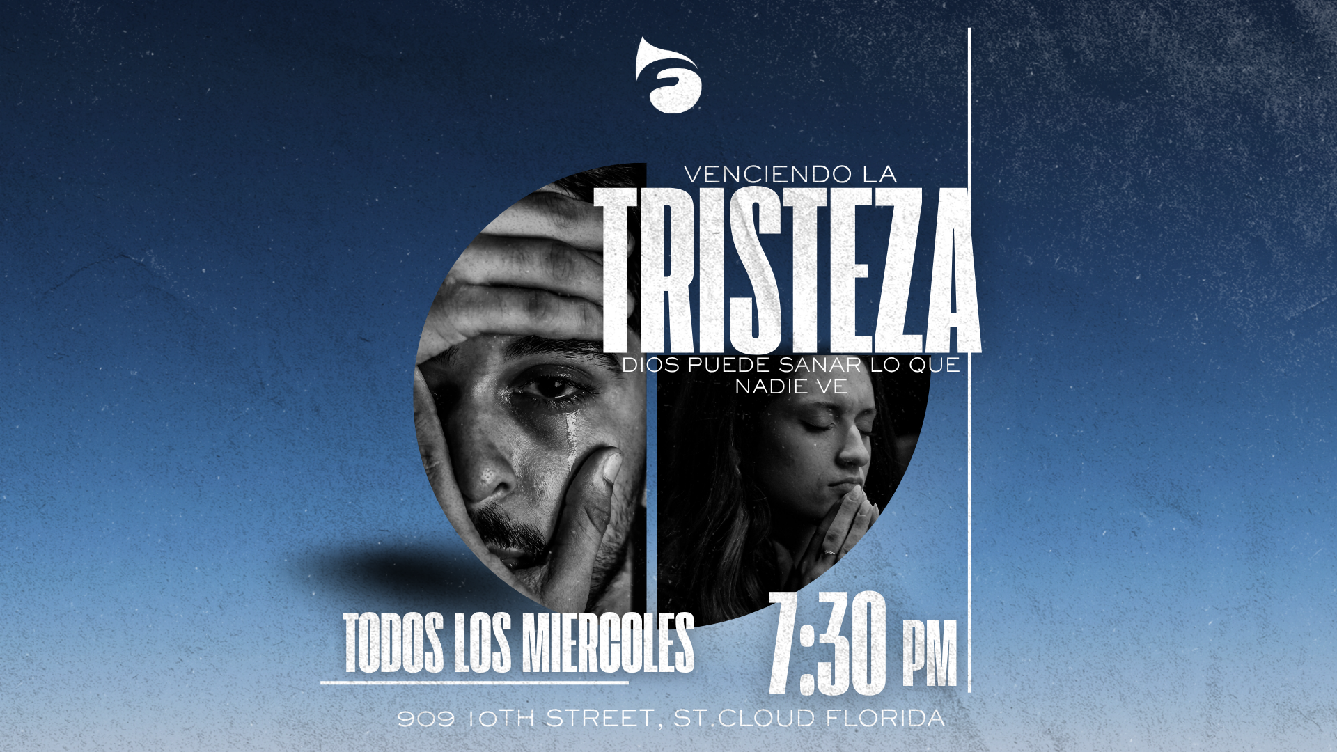 Venciendo la tristeza. Dios puede sanar lo que nadie ve. Todos los miércoles, 7:30 p. m., en 909 10th Street.